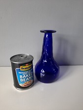 Cobalt Blue Glass Bottle Vase