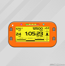 FLUORESCENT ORANGE STYLE GEL STICKER FOR MYCHRON 6 - KARTING