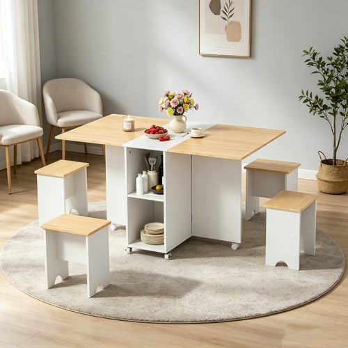 Folding dining table - folding, set