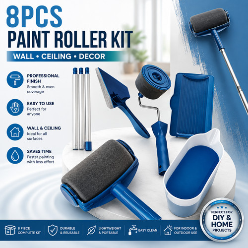 8pcs paint roller kit home - 8pcs,
