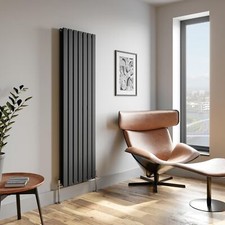 Vertical Double Flat Panel Designer Radiator - 1800 x 532mm Anthracite 14 Tubes