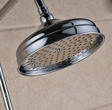 Polished Chrome 8 inch Round Rainfall Shower Head Bathroom Rain Shower Head