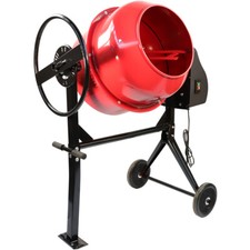 Excel Electric Cement Mixer Portable Mortar Plaster Concrete Drum 140L 550W