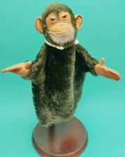 Antique 1960 Steiff Chimpanzee Puppet With Trace Of Steiff Marking