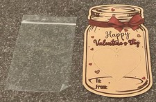 Valentine’s Day card,sweet jar, attach your sweets,*NO ENVELOPE*,FREEPOST,OFFERS