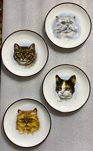 Coalport bone china cats - china,