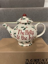 Emma Bridgewater Rare Tiny Holly Christmas Small Teapot. 1st Quality