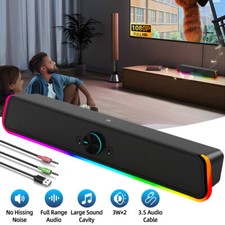 Wired Sound Bar Stereo Speakers Computer USB 3.5MM For PC Desktop Tablets Gaming