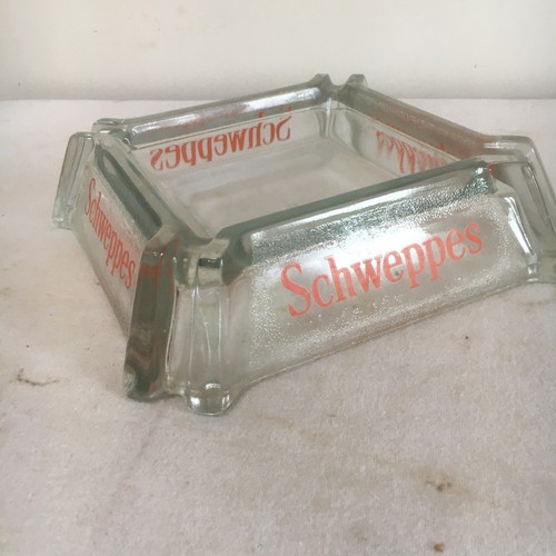 Large vintage glass - glass, schweppes