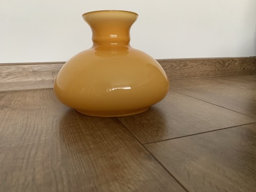 Vintage amber and white glass - white,