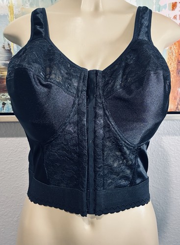 Vtg black long line - long, lace