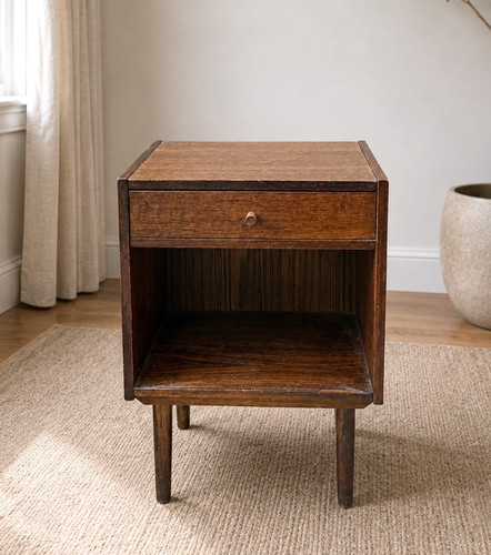 Vintage teak bedside cabinet - vintage,