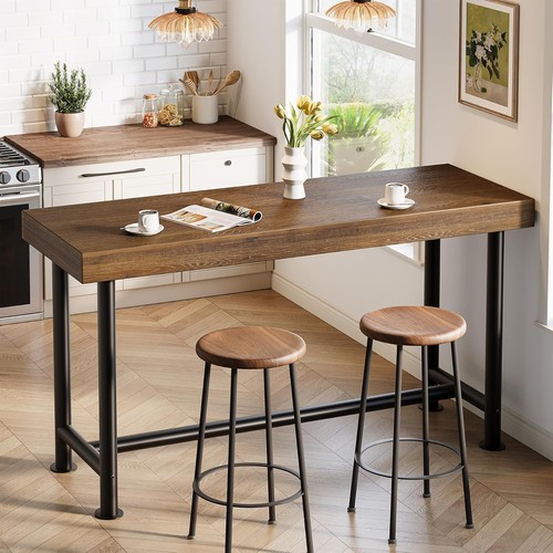 Modern solid wood bar - 63'',