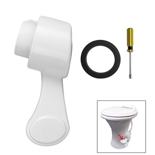 Plastic motorhome toilet - toilet, foot