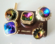 5 x Vintage Rivoli Crystal Tie