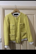 Zara Yellow Tweed Blazer