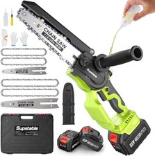 Mini Chainsaw 8 Inch & 6 Inch Cordless Electric Chain Saw, 2×4000mAh Batteries