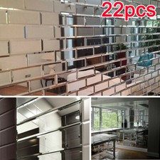22/44/66Pcs Clear Mirror Brick