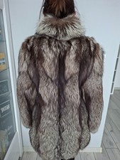 GORGEOUS REAL SILVER FOX COAT