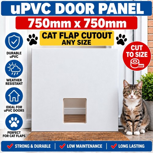 White upvc door panel with - panel, cat