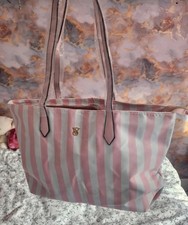 New Victorias Secret Pink Iconic Stripe Tote Shoulder Bag Y2K Style Womens Bnwot
