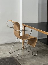 Ron Arad Zigo Steel Wicker Chairs 90s Design Driade Italy (6 Available)