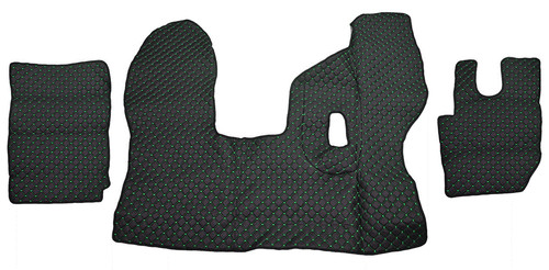Black with green eco - black, leather