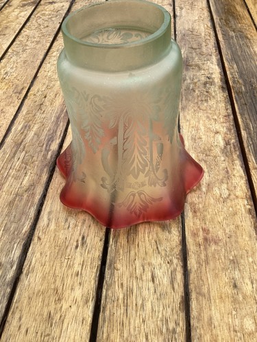 Antique oil lamp cranberry - oil,