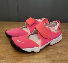 Nike Trainers Girls Womens Size UK 5.5 Air Rift Racer Pink Sunset Sandals Boxed
