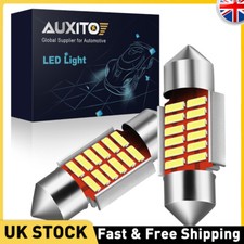 2x AUXITO 31MM DE3175 DE3022 LED Car Map Dome Light Bulbs 12V 6000K Bright White