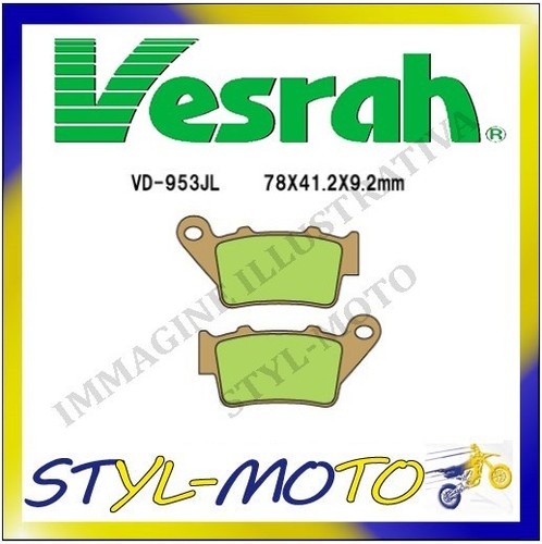 953jl rear sintered brake - vd-953jl,