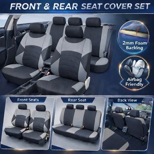 Car seat covers grey - grey, black