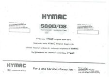 Hymac Excavator 580D & 580DS Parts Manual