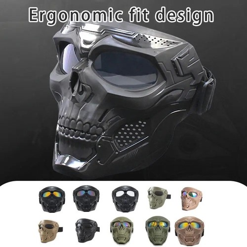 Skull riding goggles motorbike - riding,