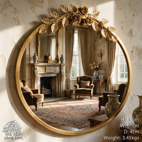Large round wall - large, golden