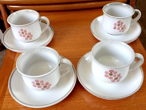 Denby gypsy cups saucers - 4x,