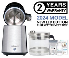 Water Pure Water Distiller, Stainless Steel, Glass Jug, 3 Years Filters FREE