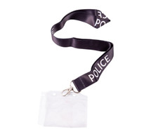 Black Police Lanyard With ID