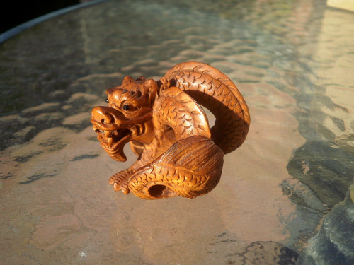 Hand carved wood - carved, netsuke