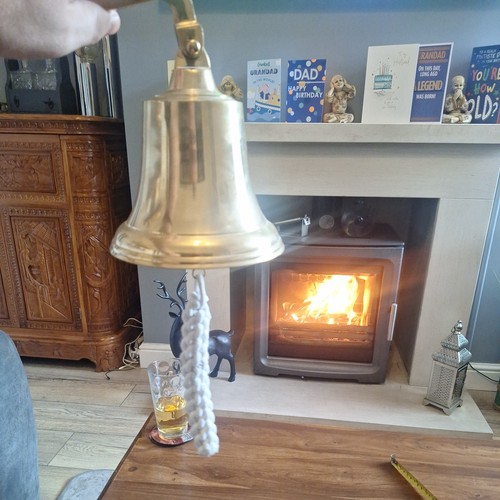 Ships brass bell with - brass,