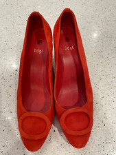 Hogl Shoes Size 7 orange wedge