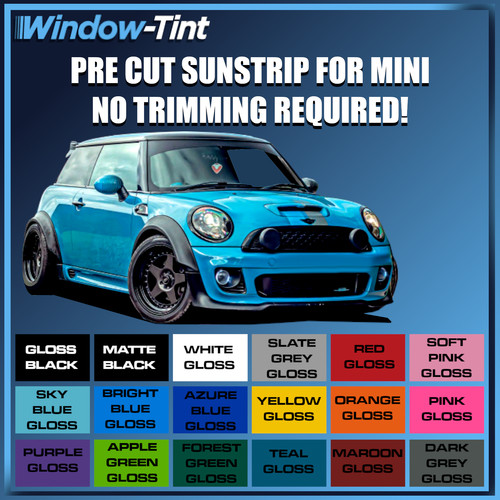 Pre cut sunstrip - pre, mini