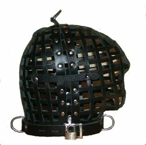 Genuine leather cage hood - genuine,