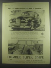 1954 Humber Super Snipe Car Ad - The car that surrounds you in luxury