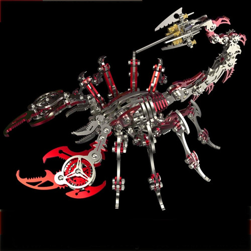 Red cyber scorpion metal model - cyber,