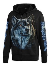 Lupo Blu - High Definition Caballo Felpa con Cappuccio Luminosa al Buio Hd