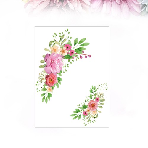 Flower toilet stickers - ,