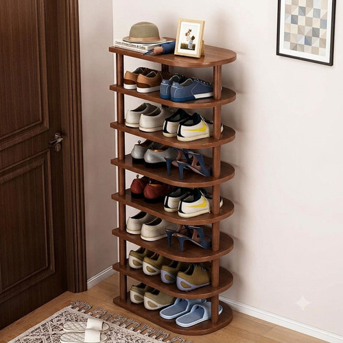 Tier wooden shoe rack - wooden, home