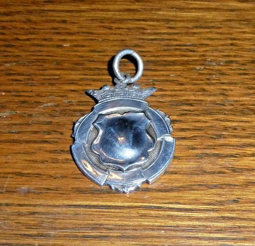 Solid silver fob medal james - fob, medal,