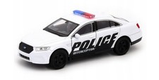 Ford Police Interceptor USA Car Model Toy White Diecast 1:34-1:39 Scale Welly